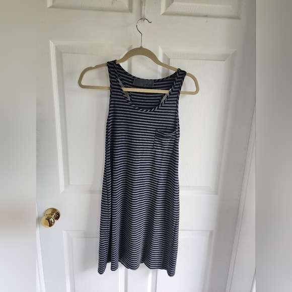 Anti-war Black and White striped Tank Dress Size Small - Picture 1 of 6